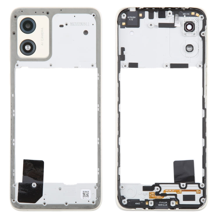 Original Gold Middle Frame Bezel Plate Replacement for Motorola Moto E13 - Quality Checked & Fully Compatible