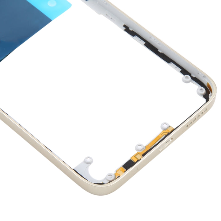 Original Gold Middle Frame Bezel Plate Replacement for Xiaomi Redmi 13 4G - Quality Checked Part