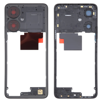 Original Black Middle Frame Bezel Plate Replacement for Xiaomi Poco M6 - Quality Checked