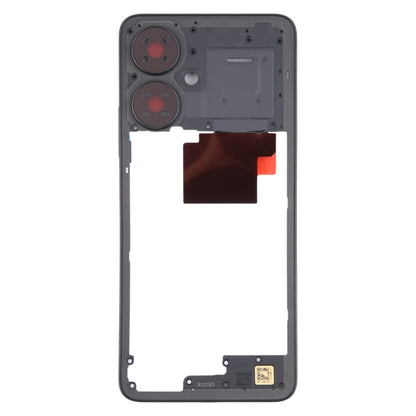Original Black Middle Frame Bezel Plate Replacement for Xiaomi Poco M6 - Quality Checked