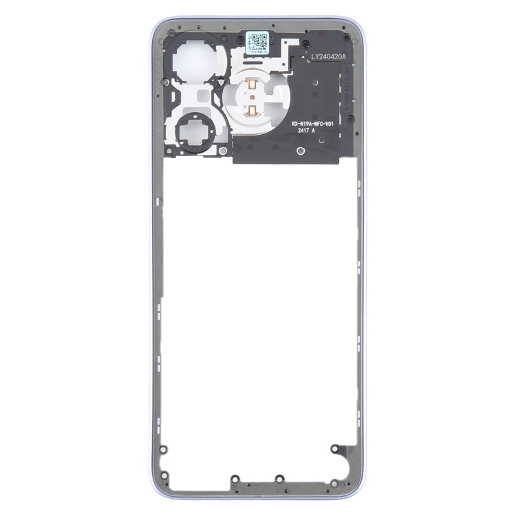 Original Middle Frame Bezel Plate for Xiaomi Redmi Note 13R (Purple) - Replacement Part, Fully Compatible