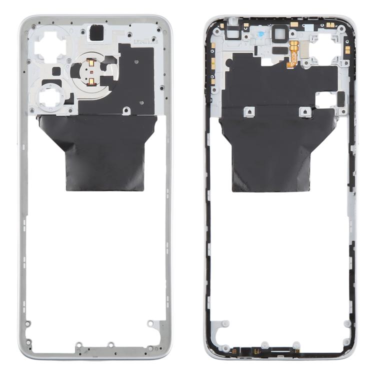 Xiaomi Redmi Note 13R Original Silver Middle Frame Bezel Plate Replacement - Quality Checked, Perfect Fit
