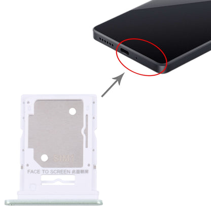 Original SIM Card Tray for Xiaomi Redmi Note 13 4G (Green) + SIM/Micro SD Card Tray Replacement