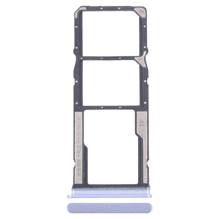 Original SIM Card Tray Set for Xiaomi Poco M6 - Includes SIM Card & Micro SD Card Tray (Blue)