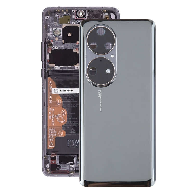 Huawei P50 Pro Black Battery Back Cover with Camera Lens Frame Replacement - Compatible & Ready to Install