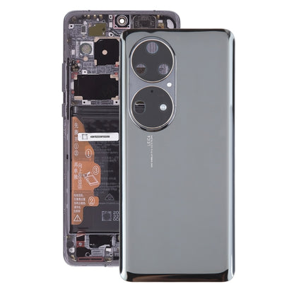 Huawei P50 Pro Black Battery Back Cover with Camera Lens Frame Replacement - Compatible & Ready to Install