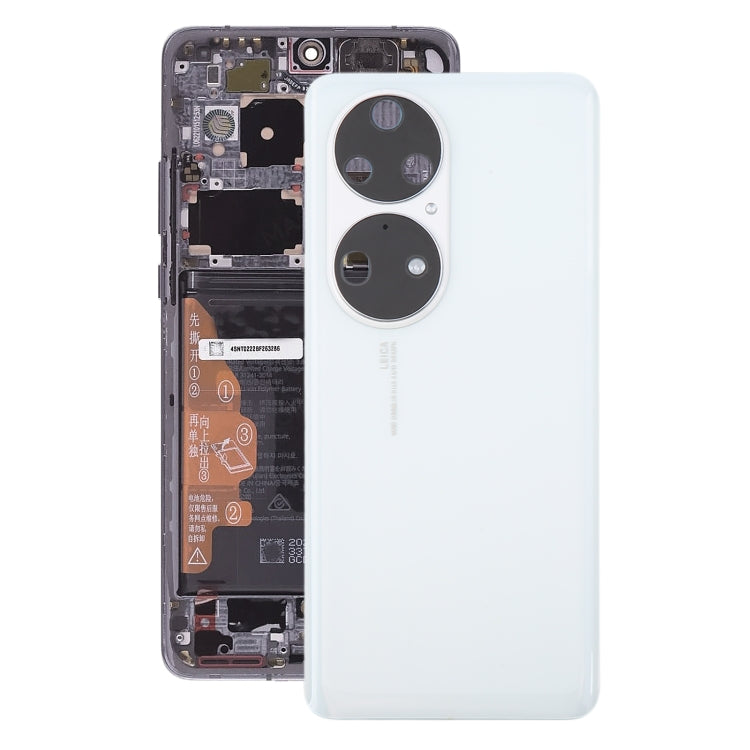 Huawei P50 Pro White Battery Back Cover with Camera Lens Frame - Replacement Housing for Perfect Fit