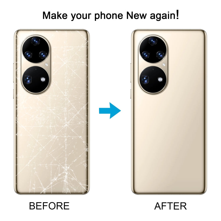 Huawei P50 Pro White Battery Back Cover with Camera Lens Frame - Replacement Housing for Perfect Fit