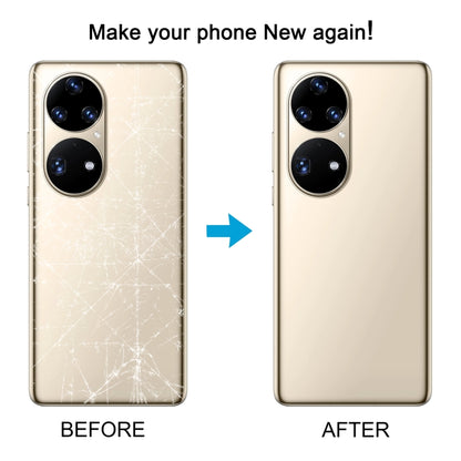 Huawei P50 Pro White Battery Back Cover with Camera Lens Frame - Replacement Housing for Perfect Fit