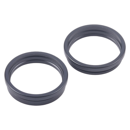 iPhone 16 Plus Rear Camera Glass Lens Protector Hoop Ring - Metal 2pcs Set (Black)