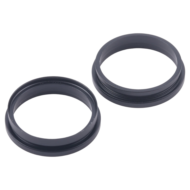 iPhone 16 Plus Rear Camera Glass Lens Protector Hoop Ring - Metal 2pcs Set (Black)