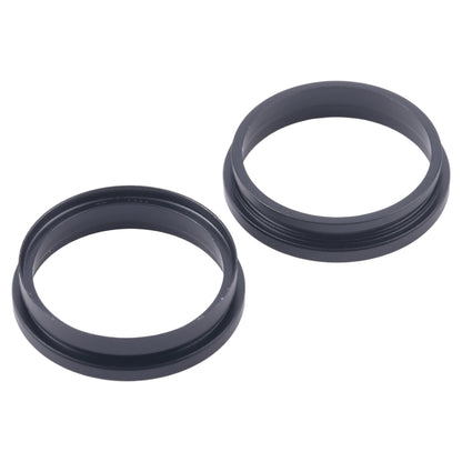 iPhone 16 Plus Rear Camera Glass Lens Protector Hoop Ring - Metal 2pcs Set (Black)