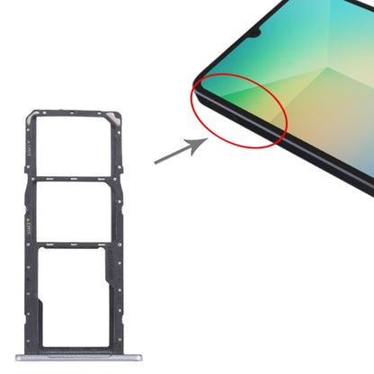Samsung Galaxy A06 SM-A065F Original SIM Card Tray + Micro SD Card Tray (Silver) - Replacement Parts