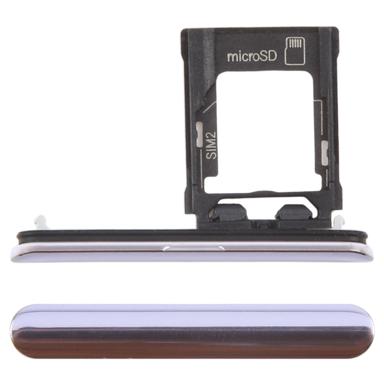 Purple SIM & Micro SD Card Tray for Sony Xperia Ace - Replacement Part, Professionally Checked
