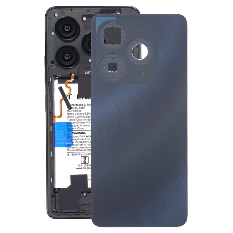 Original Back Cover Replacement for itel P55 A666L (Black) - Perfect Fit, Professional Installation Recommended