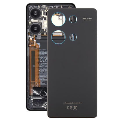 OEM Back Cover for Xiaomi Redmi Note 13 Pro 4G (Black) - Replacement Battery Housing, Compatible & Checked