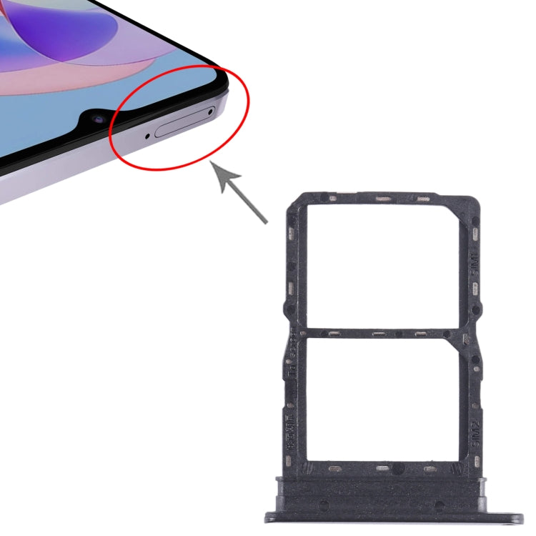 Honor Play 40 Plus SIM Card Tray Replacement (Black) - Compatible SIM + Tray, Professional Installation Recommended