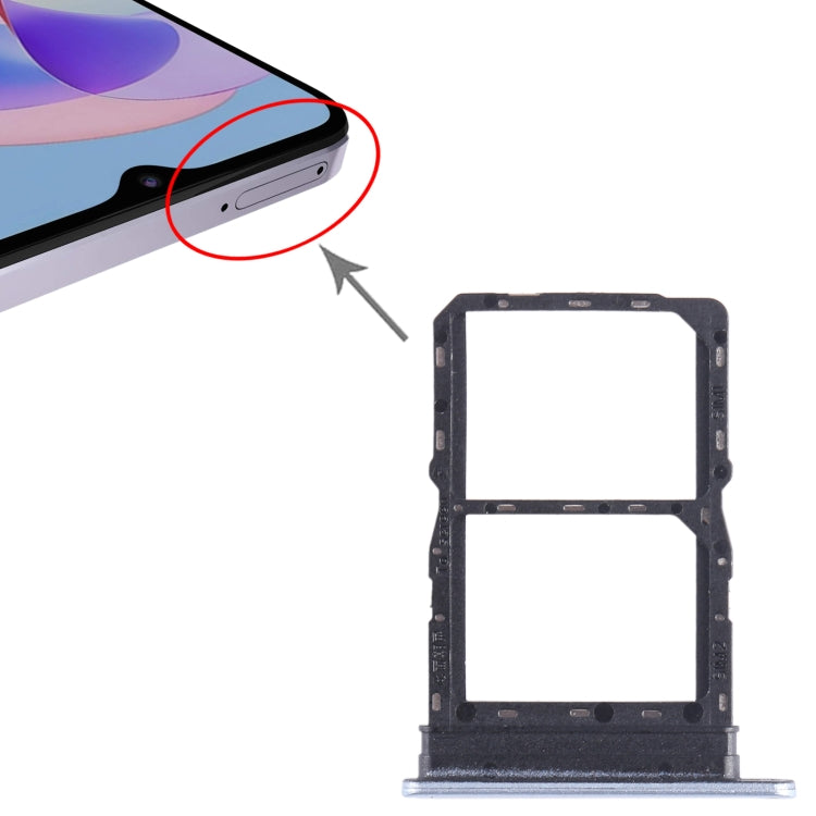 Honor Play 40 Plus SIM Card Tray + SIM (Silver) - Replacement Part, Professionally Tested, Compatible