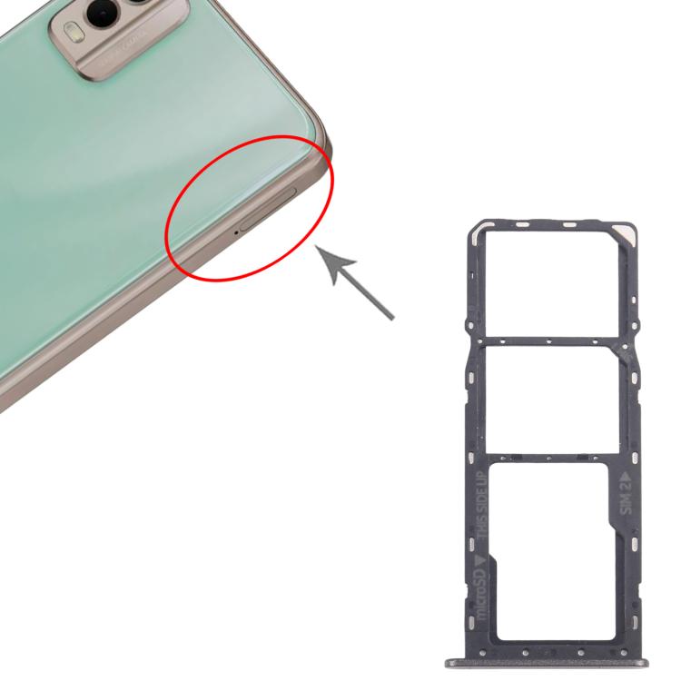 Nokia C32 Original SIM Card Tray, Micro SD Card Tray & SIM Card Tray Replacement (Black)