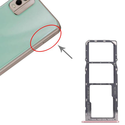 Original Pink SIM Card Tray Set for Nokia C32 - Includes SIM Card Tray & Micro SD Card Tray