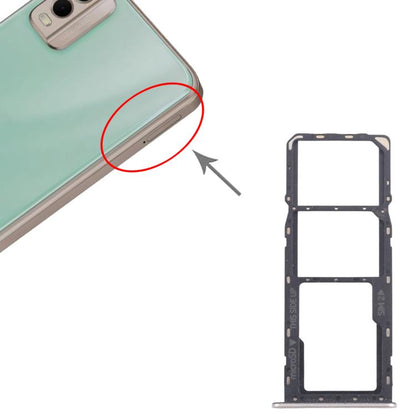 Nokia C32 Original Gold SIM Card Tray + Micro SD Card Tray Replacement - Compatible & Tested