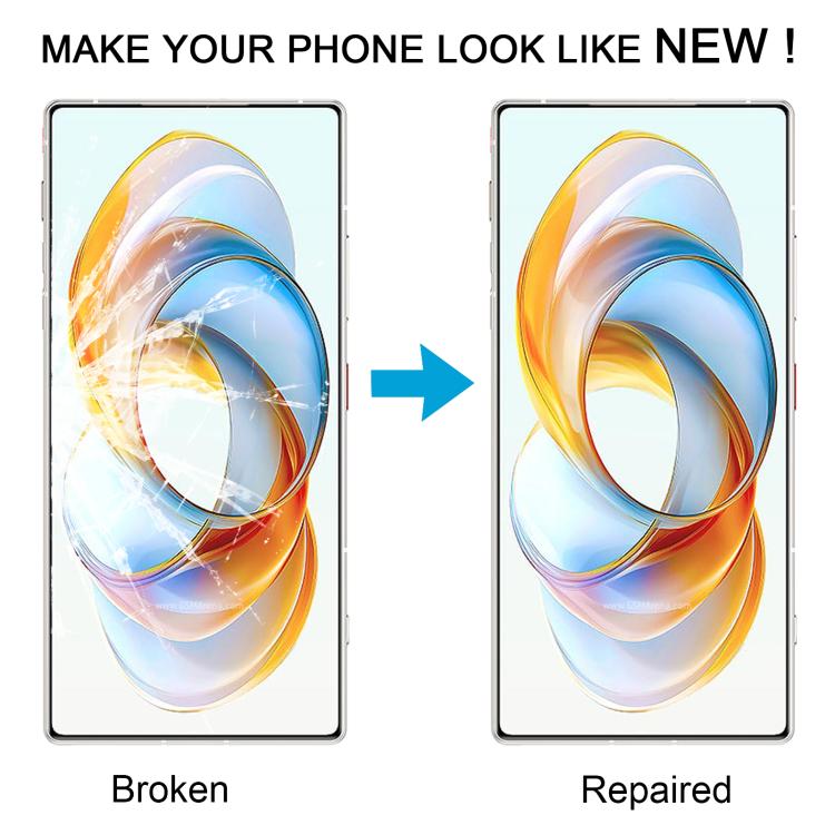 ZTE Nubia RedMagic 10 Pro+ Replacement Front Screen Outer Glass Lens with OCA Adhesive (Black)