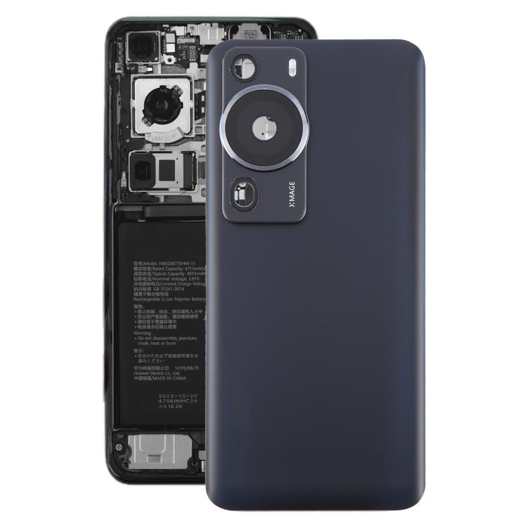 Huawei P60 Pro Replacement Battery Back Cover with Camera Lens Frame - Black