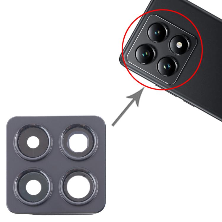 Xiaomi 14T Pro Original Rear Camera Lens Cover Replacement (Black) - Perfect Fit & Quality Checked