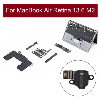 Earphone Jack Flex Cable 821-03656-A for MacBook Air 13.6" A2681 (2022) EMC4074 - Replacement Part (White)