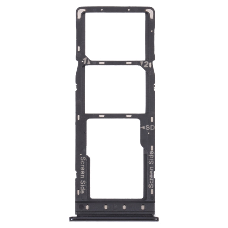 Infinix Hot 9 Pro SIM Card Tray + Micro SD Card Tray Replacement (Black) - Compatible & Checked Quality