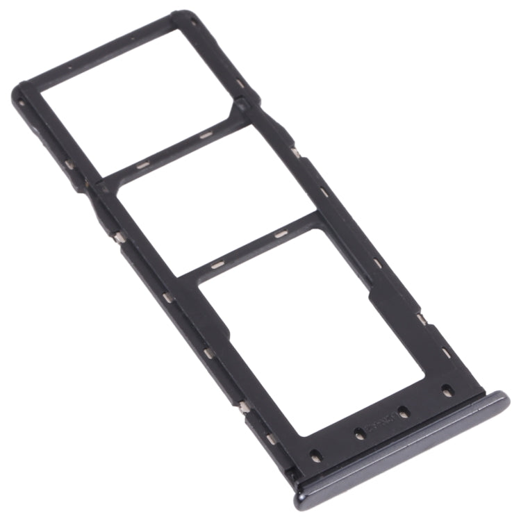 Infinix Hot 9 Pro SIM Card Tray + Micro SD Card Tray Replacement (Black) - Compatible & Checked Quality