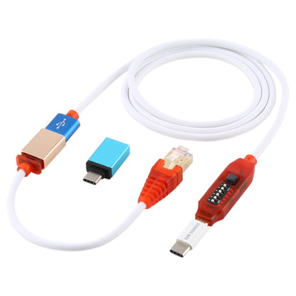 GSM All-in-One Multi-Functional Boot Cable - Micro USB/RJ45, Fast Charge, Type-C Adapter, Random Colour