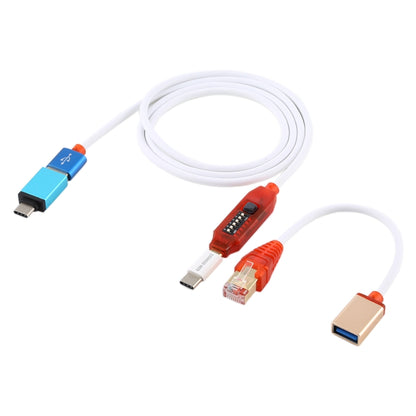 GSM All-in-One Multi-Functional Boot Cable - Micro USB/RJ45, Fast Charge, Type-C Adapter, Random Colour