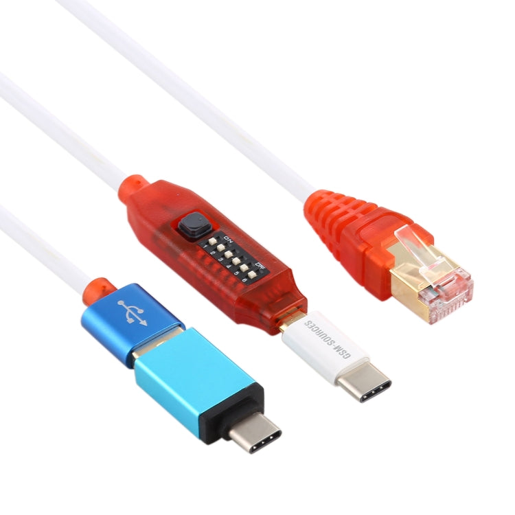 GSM All-in-One Multi-Functional Boot Cable - Micro USB/RJ45, Fast Charge, Type-C Adapter, Random Colour