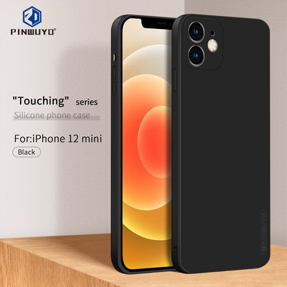 iPhone 12 mini Phone Case - Liquid Silicone TPU Protective Cover with Anti-Scratch, Shockproof Design, Fingerprint Resistant & Soft Grip Feel