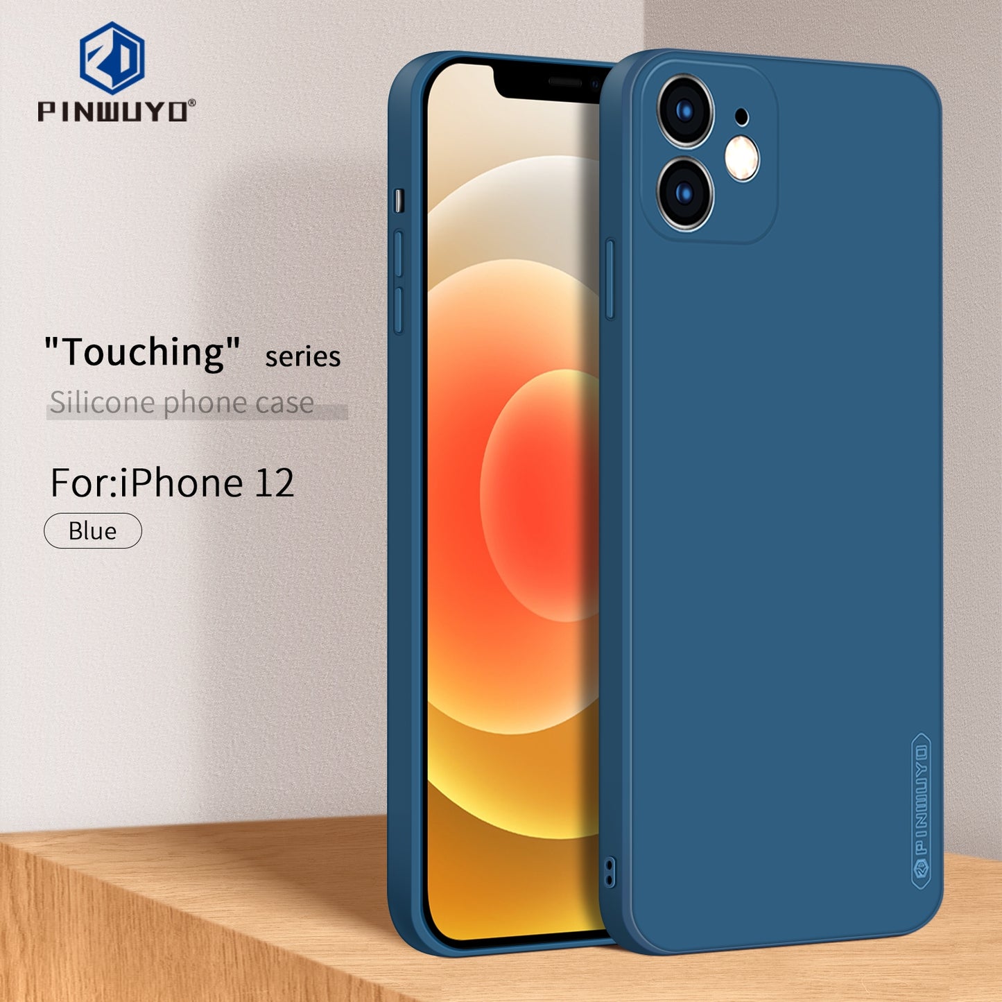 iPhone 12 Phone Case - Liquid Silicone TPU Protective Cover with Anti-Scratch, Shockproof Design, Fingerprint Resistant & Soft Grip Feel