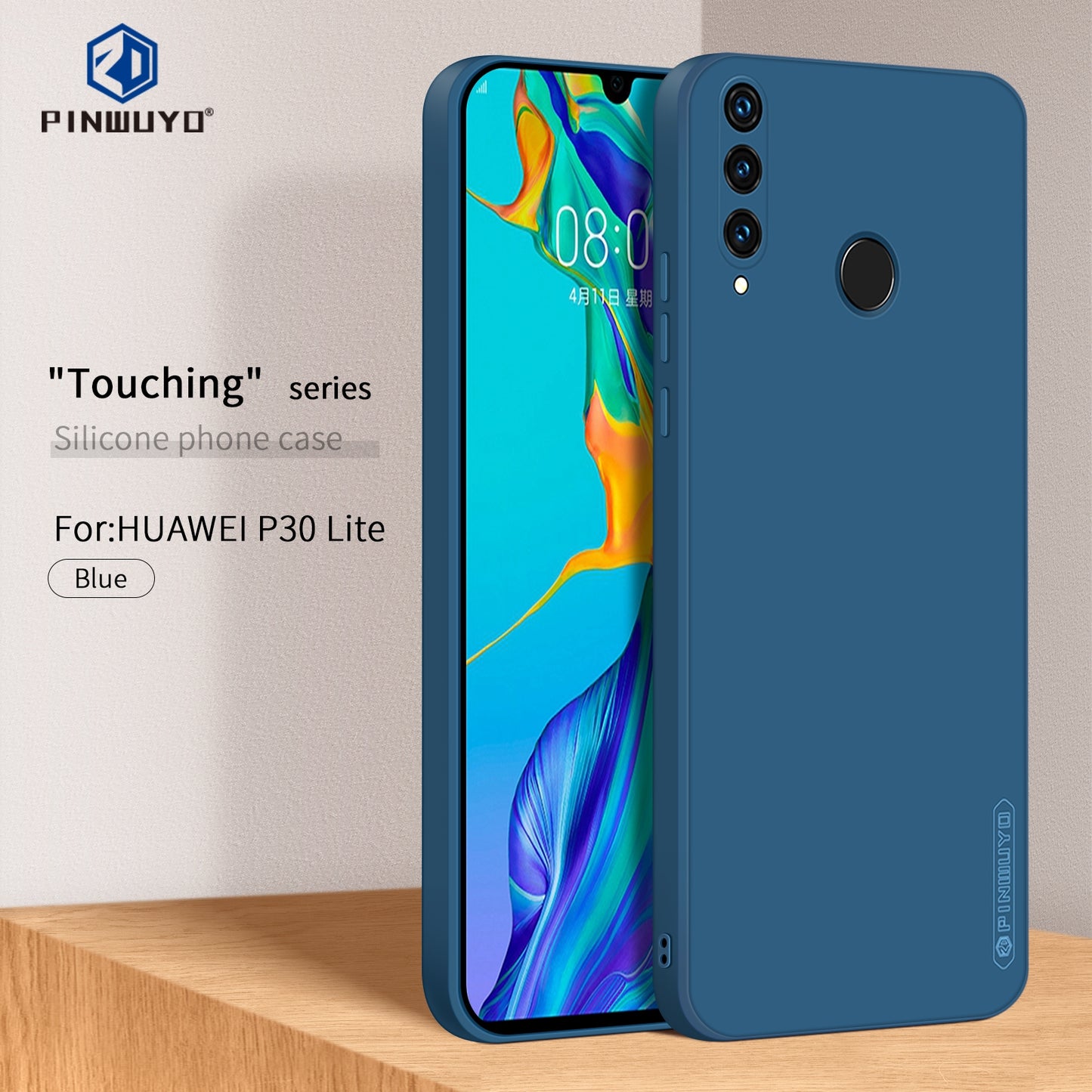 Huawei P30 lite Phone Case - Liquid Silicone TPU Protective Cover with Anti-Scratch, Shockproof Design, Fingerprint Resistant & Soft Grip Feel