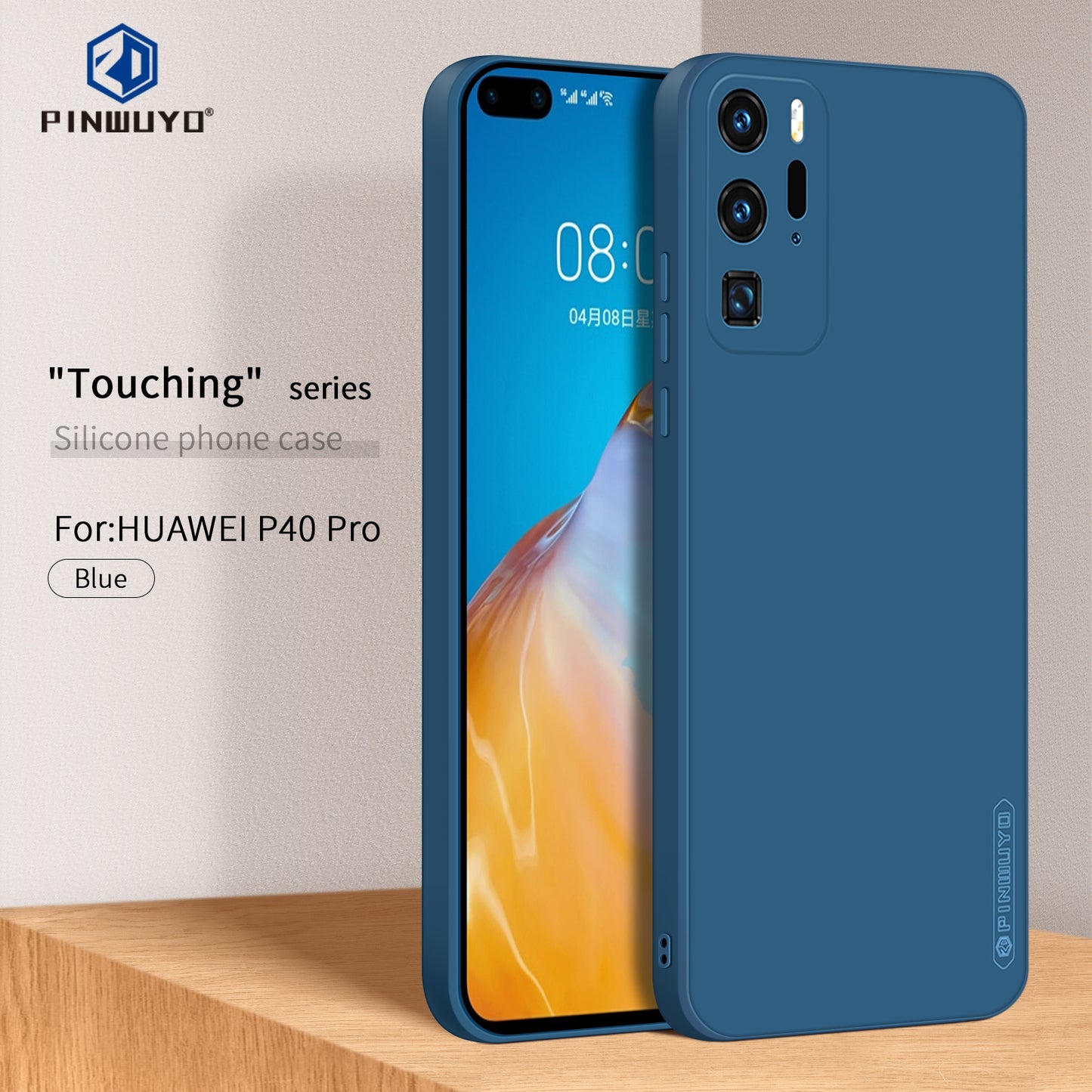 Huawei P40 Pro Phone Case - Liquid Silicone TPU Protective Cover with Anti-Scratch, Shockproof Design, Fingerprint Resistant & Soft Grip Feel