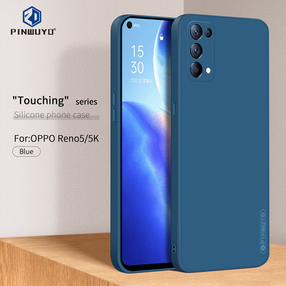 OPPO Reno5 Phone Case - Liquid Silicone TPU Protective Cover with Anti-Scratch, Shockproof Design, Fingerprint Resistant & Soft Grip Feel
