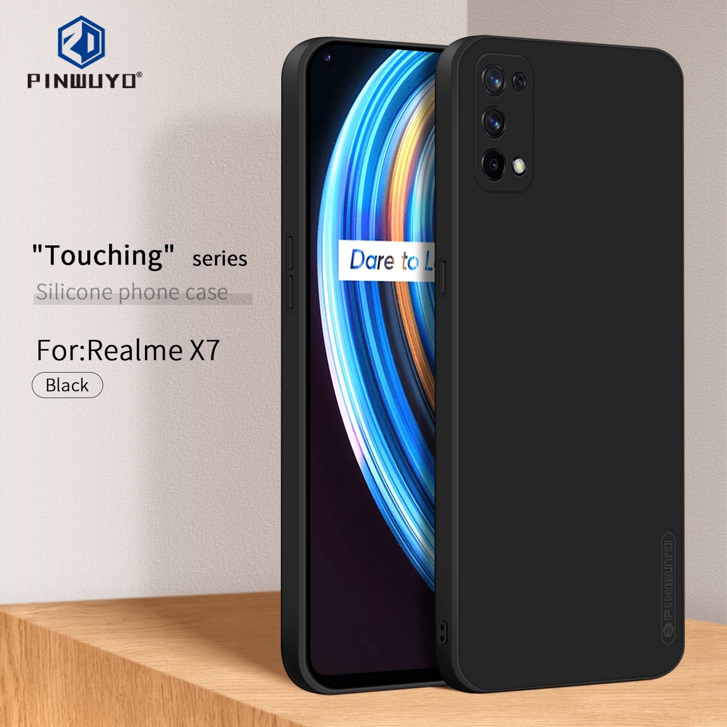 Realme X7 Phone Case - Liquid Silicone TPU Protective Cover with Anti-Scratch, Shockproof Design, Fingerprint Resistant & Soft Grip Feel