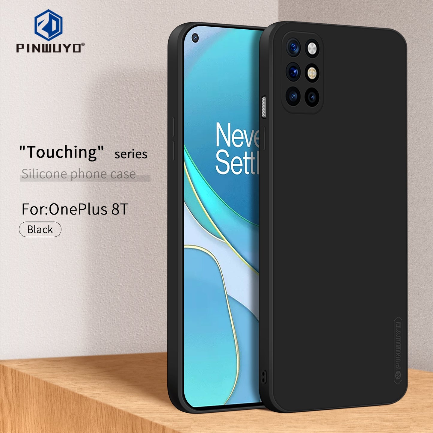 OnePlus 8T Phone Case - Liquid Silicone TPU Protective Cover with Anti-Scratch, Shockproof Design, Fingerprint Resistant & Soft Grip Feel