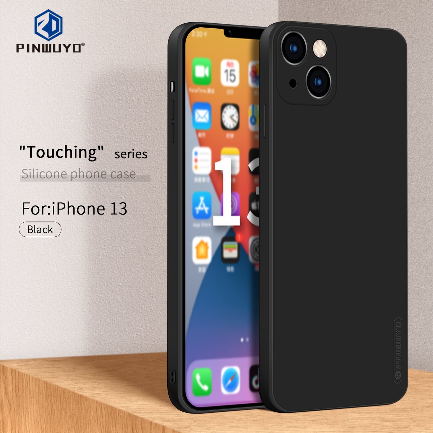 iPhone 13 Phone Case - Liquid Silicone TPU Protective Cover with Anti-Scratch, Shockproof Design, Fingerprint Resistant & Soft Grip Feel