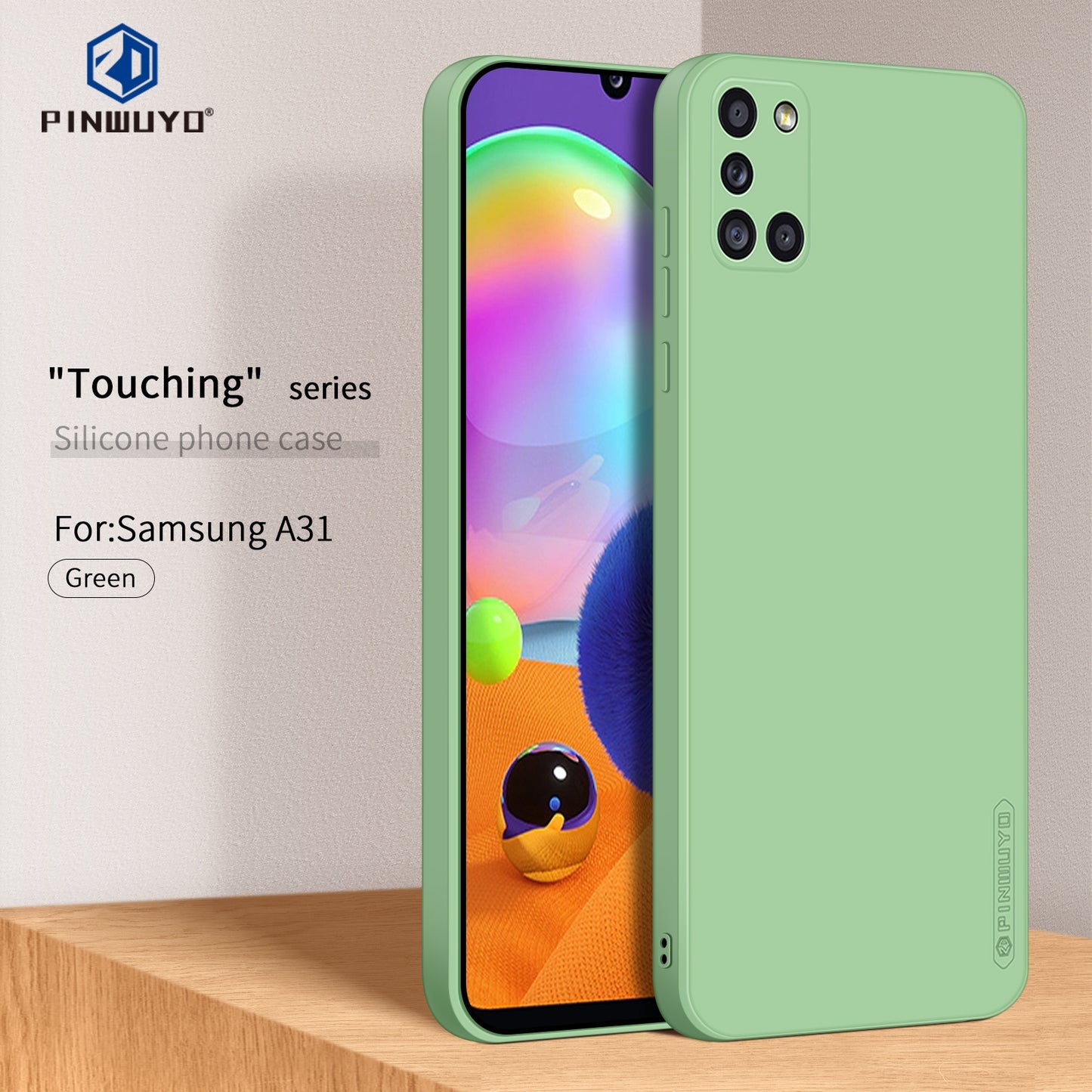 Samsung Galaxy A31 Phone Case - Liquid Silicone TPU Protective Cover with Anti-Scratch, Shockproof Design, Fingerprint Resistant & Soft Grip Feel
