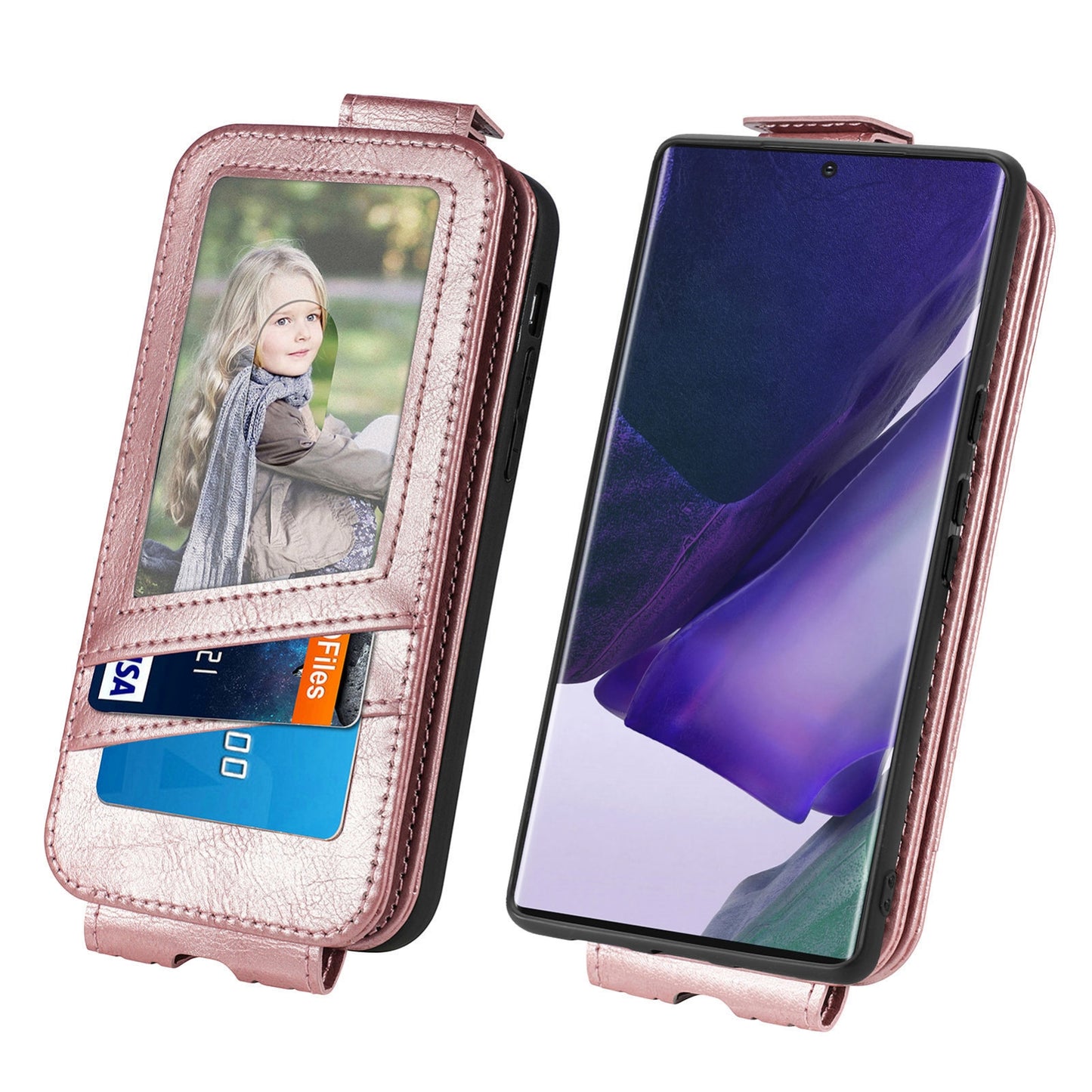 Samsung Galaxy S22 Ultra 5G Zipper Wallet Case - Vertical Flip Leather Phone Cover with Multiple Card Slots and Stand