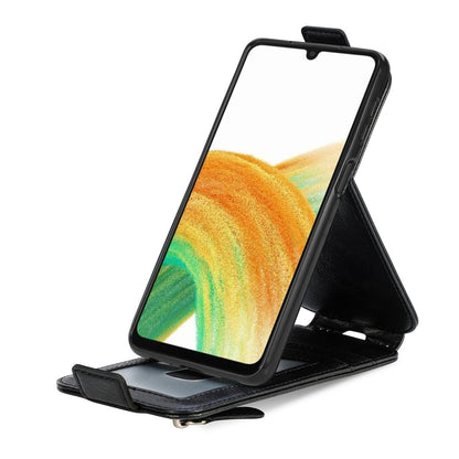 Samsung Galaxy A13 4G Zipper Wallet Case - Vertical Flip Leather Phone Cover with Multiple Card Slots and Stand