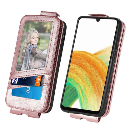 Samsung Galaxy A13 4G Zipper Wallet Case - Vertical Flip Leather Phone Cover with Multiple Card Slots and Stand
