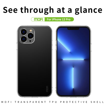 iPhone 13 Pro Clear TPU Case - Ultra-Thin, Shockproof, Anti-Yellowing Transparent Soft Protective Cover with Precise Cutouts, Scratch Resistance & Lightweight Design