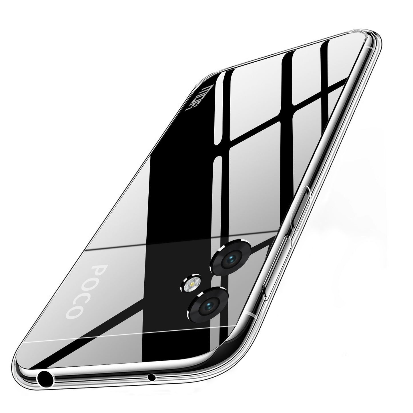 Xiaomi Poco M4 5G Clear TPU Case - Ultra-Thin, Shockproof, Anti-Yellowing Transparent Soft Protective Cover with Precise Cutouts, Scratch Resistance & Lightweight Design