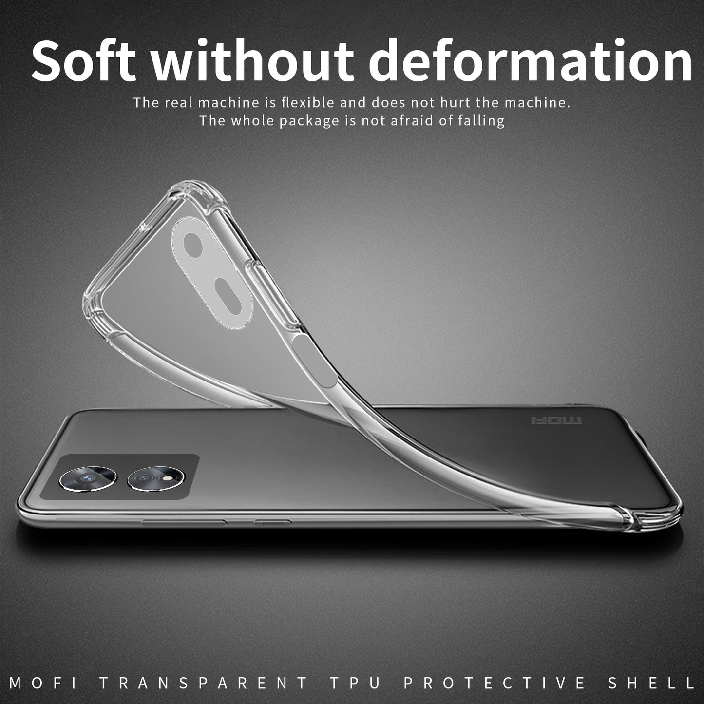 OPPO A97 5G Clear TPU Case - Ultra-Thin, Shockproof, Anti-Yellowing Transparent Soft Protective Cover with Precise Cutouts, Scratch Resistance & Lightweight Design