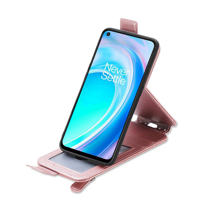 OnePlus Nord CE 2 Lite 5G Zipper Wallet Case - Vertical Flip Leather Phone Cover with Multiple Card Slots and Stand